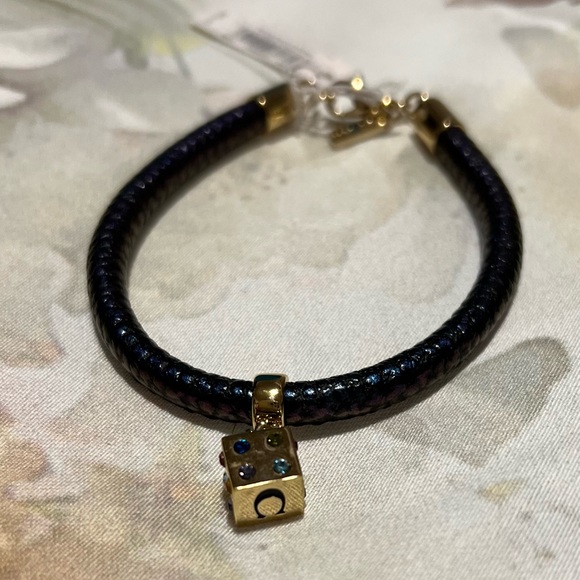 SOLD Coach Leather & Dice Charm Bracelet - Picture 5 of 6